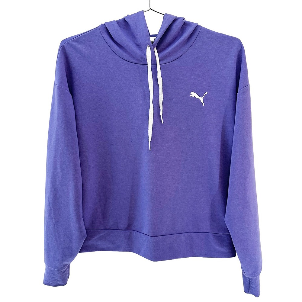 PUMA Women's Athleisure‎ Crop Hoodie Sweatshirt • Small • purple